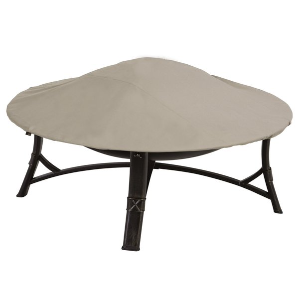 Modern Leisure Chalet Round Patio Fire Pit Cover, 6 in. Diameter x 6 in. H, Beige 2925